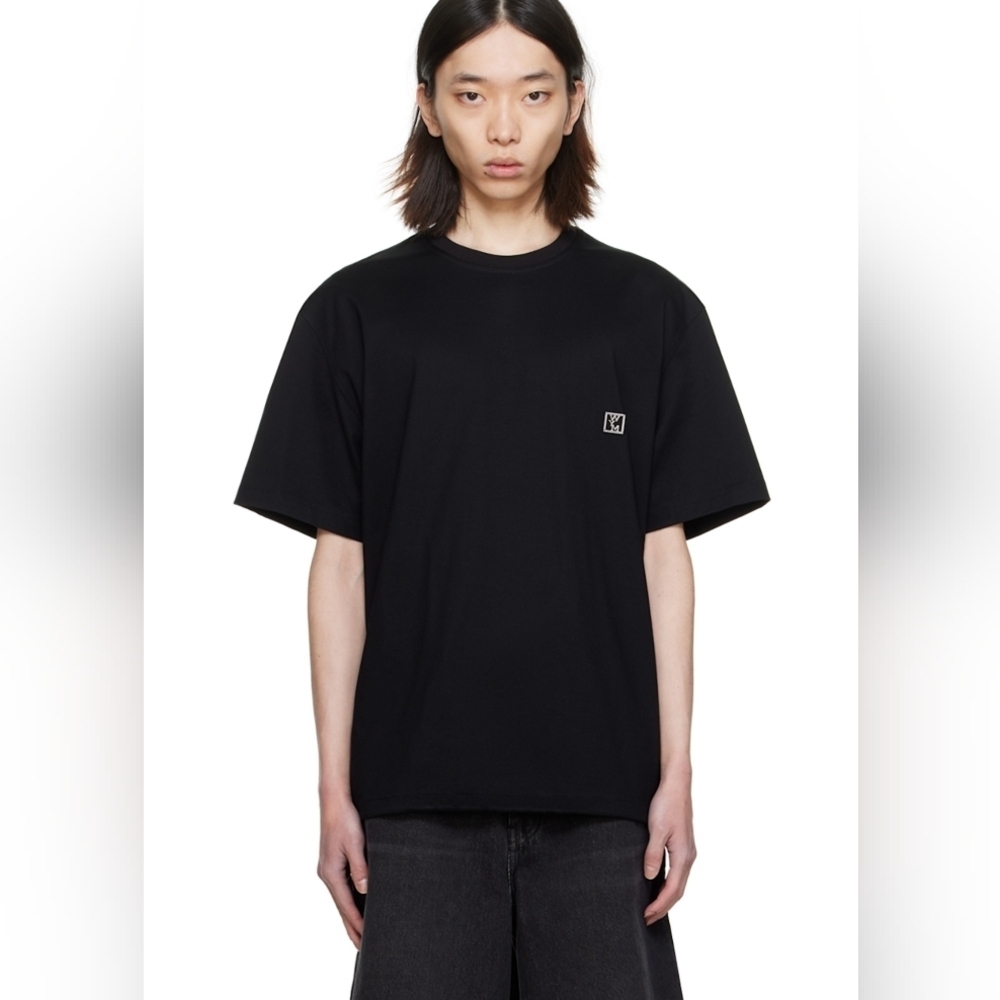 Wooyoungmi Black Drawstring T-Shirt Size 52 New No Tags, Disconnected Drawstring